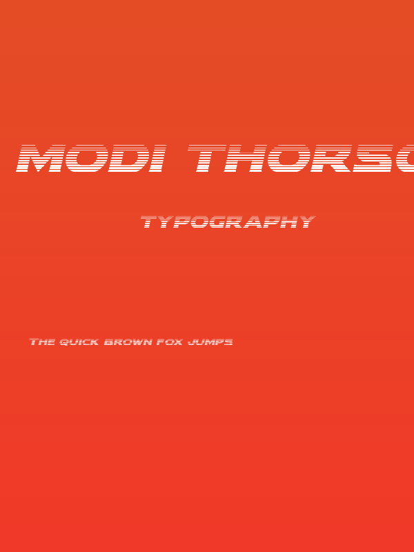 Modi Thorson Gradient Italic Poster