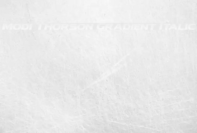 Modi Thorson Gradient Italic Font examples