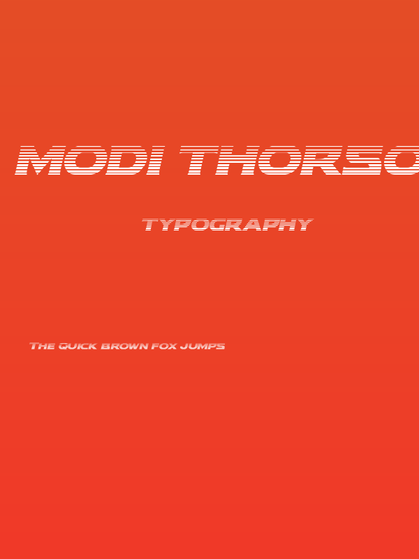 Modi Thorson Gradient Italic Poster