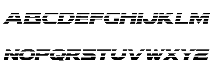 Modi Thorson Gradient Italic Font LOWERCASE