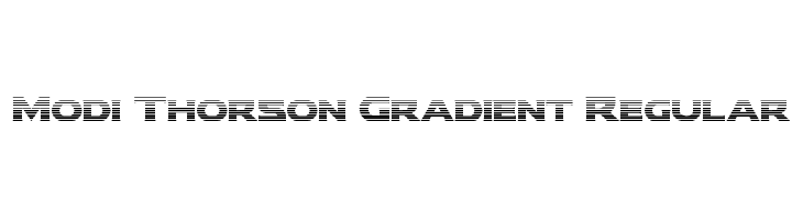 Modi Thorson Gradient Regular Font