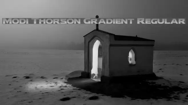 Modi Thorson Gradient Regular Font examples