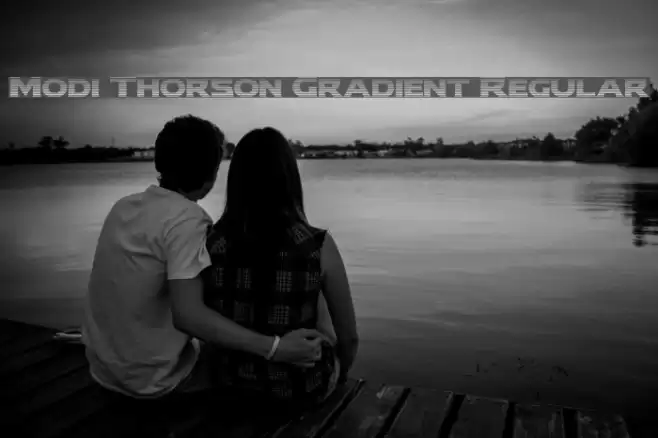 Modi Thorson Gradient Regular Font examples