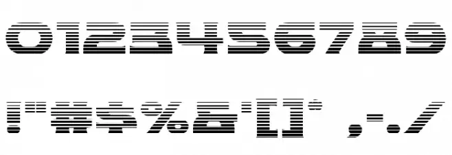 Modi Thorson Gradient Font OTHER CHARS