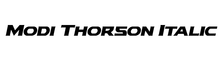Modi Thorson Italic Font