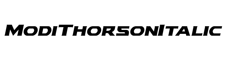 Modi Thorson Italic  font caratteri gratis