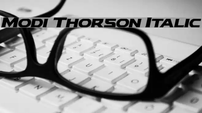 Modi Thorson Italic Font examples