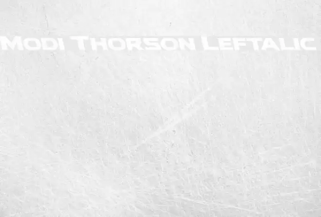 Modi Thorson Leftalic Font examples