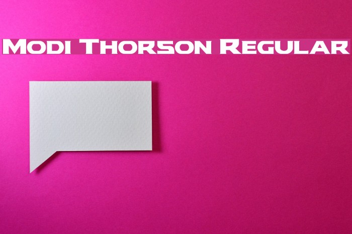 Modi Thorson Regular Font examples