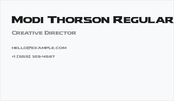 Modi Thorson Regular Business Card