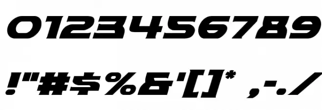 Modi Thorson Super-Italic Font OTHER CHARS