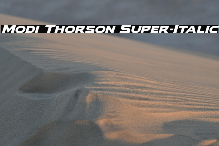 Modi Thorson Super-Italic Example 3