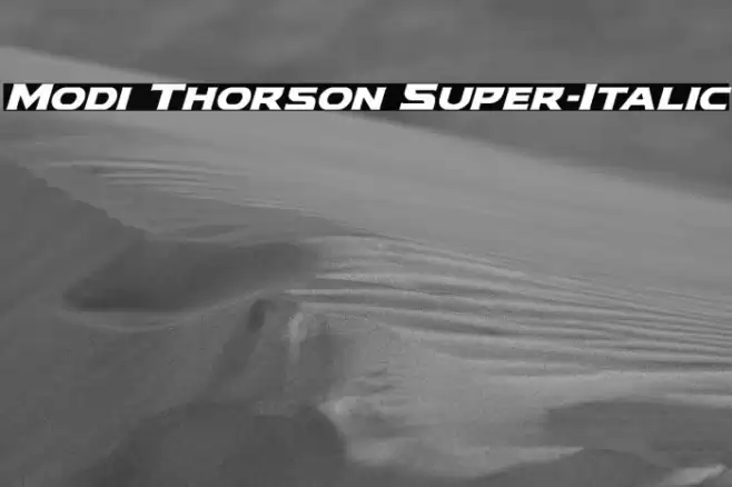 Modi Thorson Super-Italic Font examples
