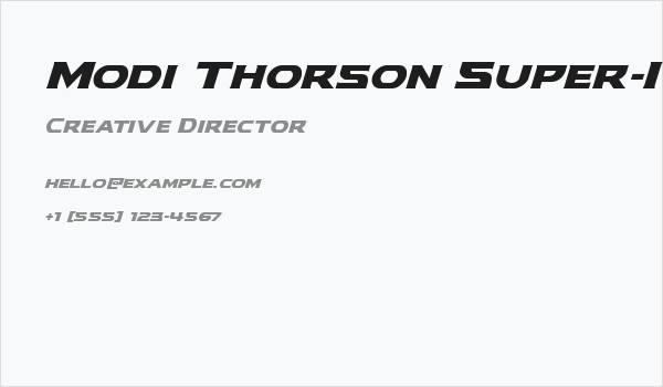 Modi Thorson Super-Italic Business Card