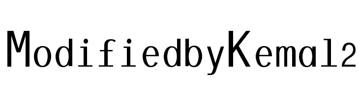 ModifiedbyKemal2  フリーフォントのダウンロード