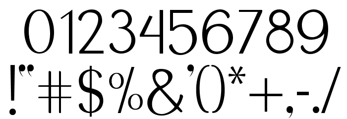 Modikasti-Regular Font OTHER CHARS
