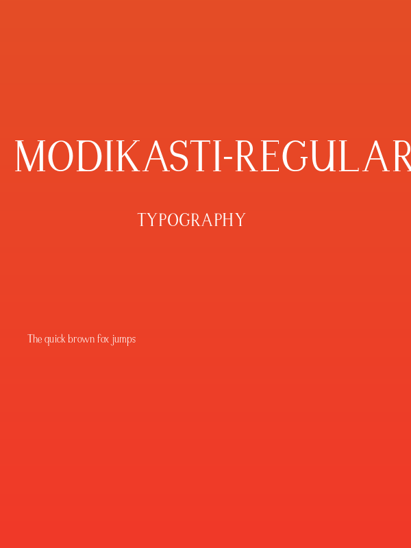 Modikasti-Regular Poster