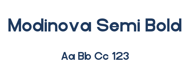 Modinova Semi Bold Font Preview