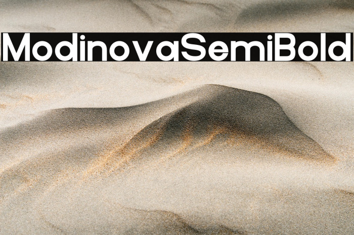 Modinova Semi Bold Example 2