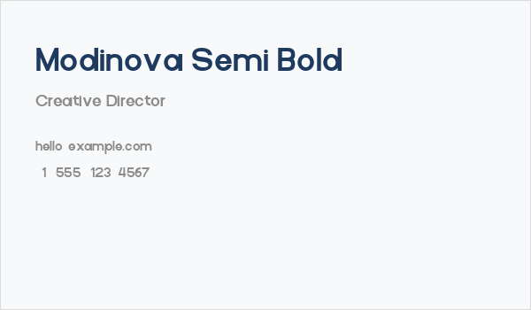 Modinova Semi Bold Business Card