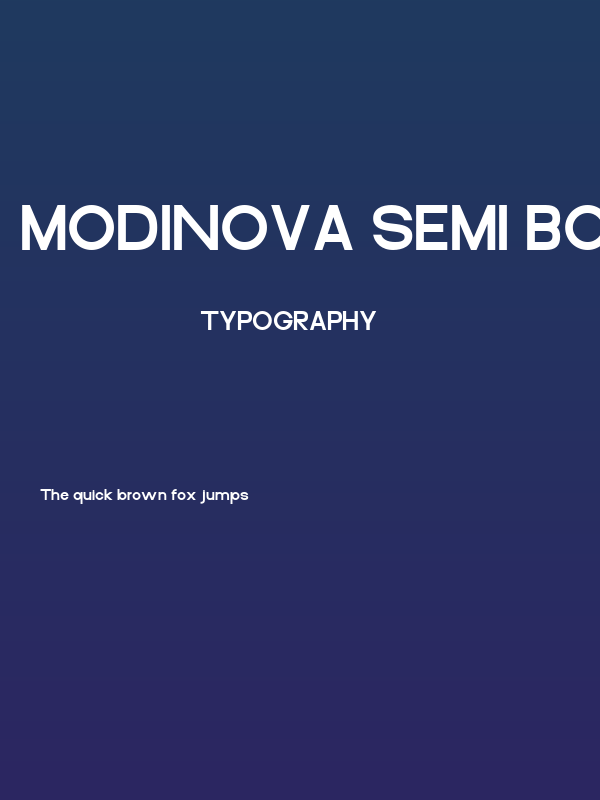 Modinova Semi Bold Poster