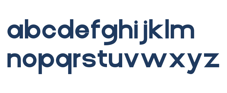 Modinova Semi Bold Lowercase