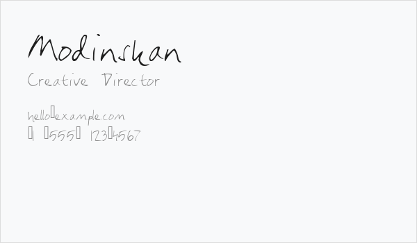 Modinskan Business Card