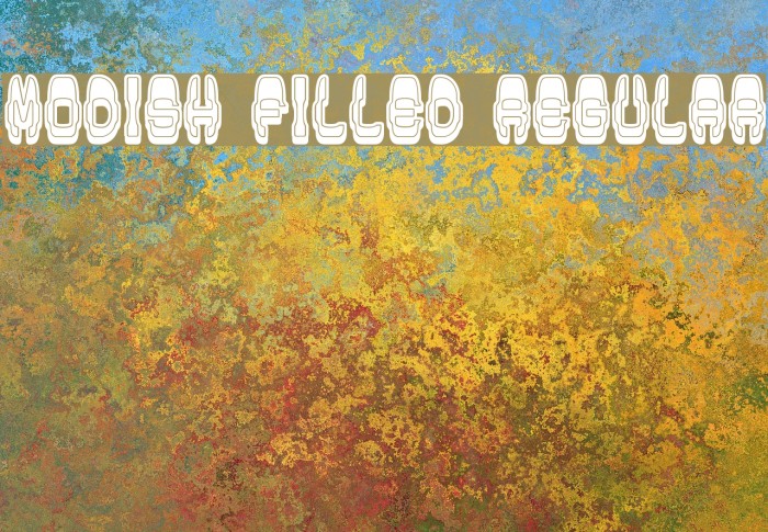 Modish Filled Regular Font examples