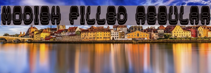 Modish Filled Regular Font examples