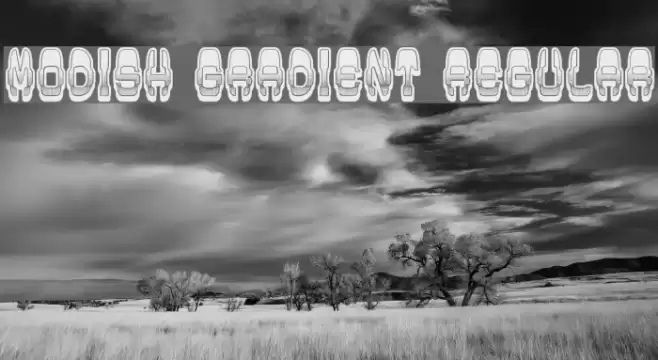 Modish Gradient Regular Font examples