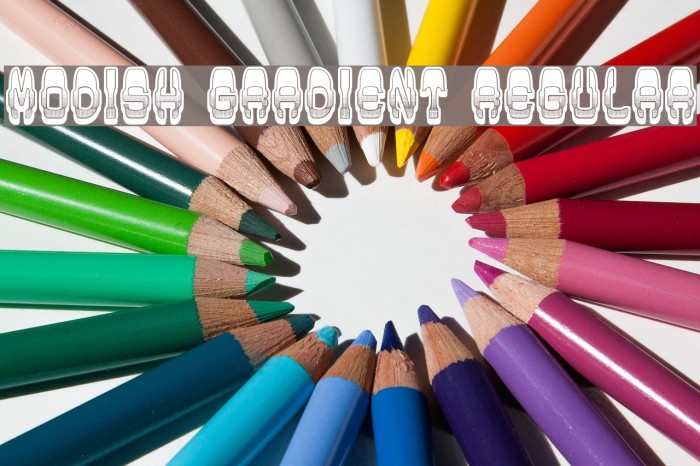 Modish Gradient Regular Font examples
