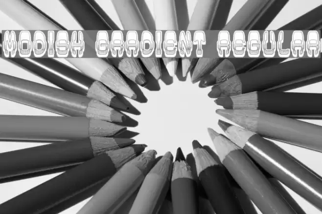 Modish Gradient Regular Font examples