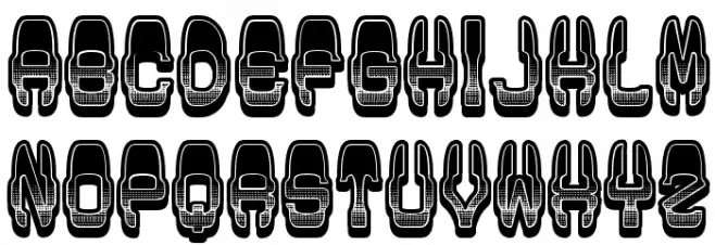 Modish Gradient Regular Schriftart Kleinbuchstaben