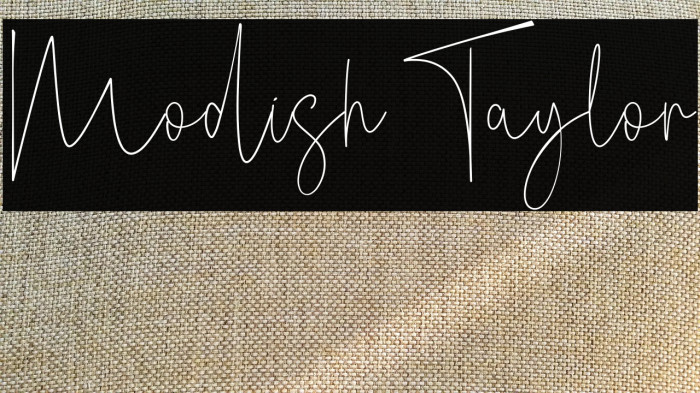 Modish Taylor Example 1