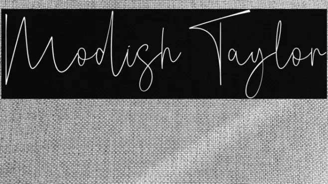 Modish Taylor Schriftart examples