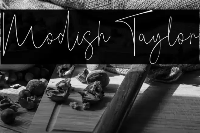 Modish Taylor Schriftart examples