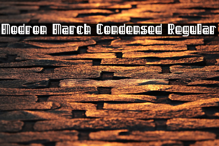 Modron March Condensed Regular Font examples