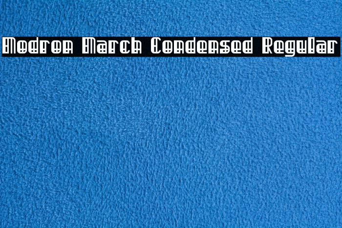 Modron March Condensed Regular Font examples