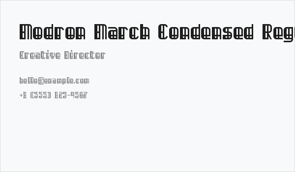 Modron March Condensed Regular Business Card