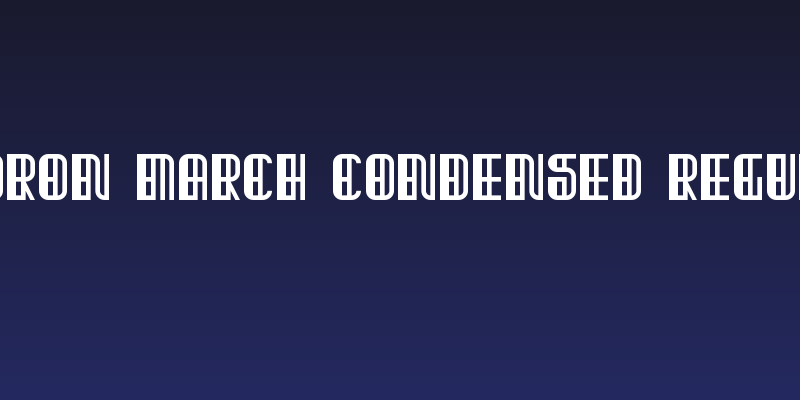Modron March Condensed Regular Social Header