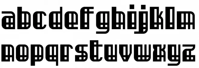 Modron March Condensed Regular フォント 小文字
