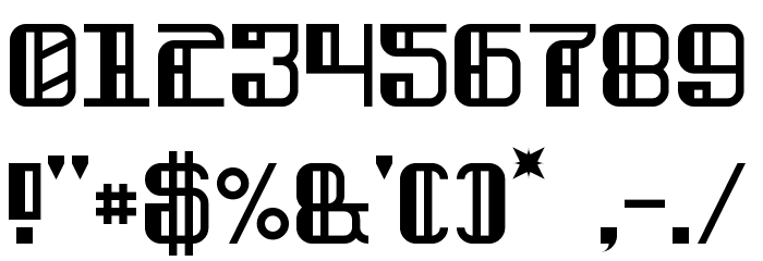Modron March Regular Font OTHER CHARS