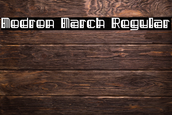 Modron March Regular Font examples