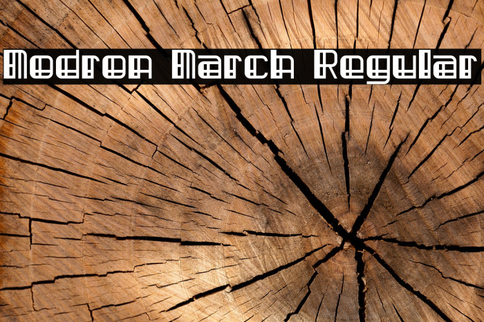Modron March Regular Font examples
