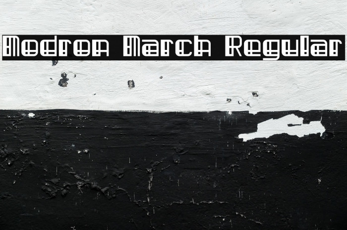 Modron March Regular Font examples