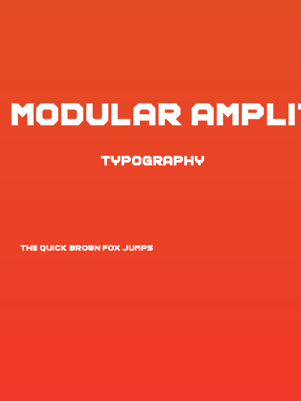 Modular Amplitude Poster