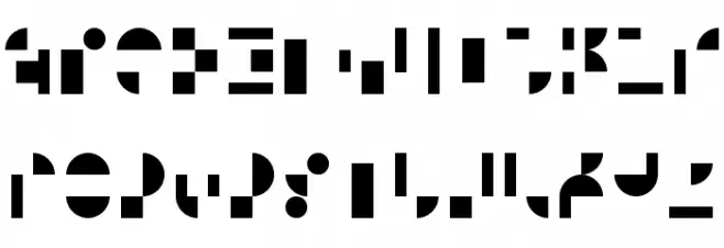 Modular II Font LOWERCASE