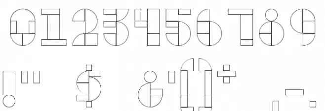 Modular Outlines Font OTHER CHARS