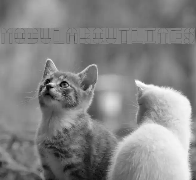 Modular Outlines Font examples