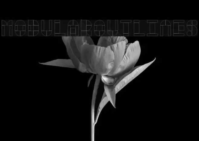 Modular Outlines Font examples